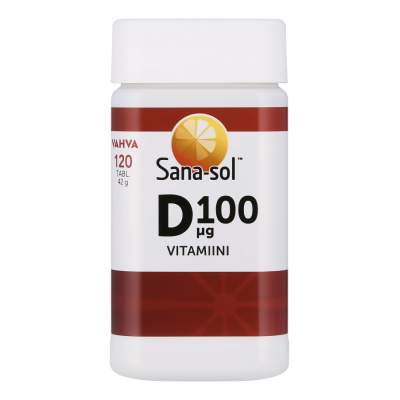 Sana-sol Vahva D-vitamiini 100 µg 120 tabl