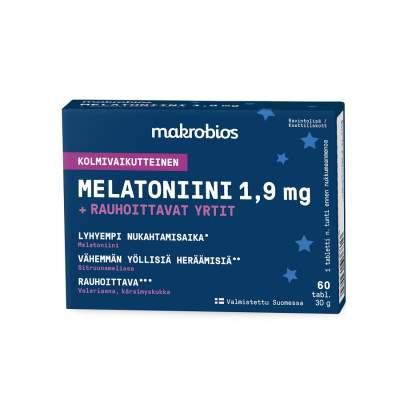 MACROBIOS Melatoniini + rauhoittavat yrtit 60 kpl